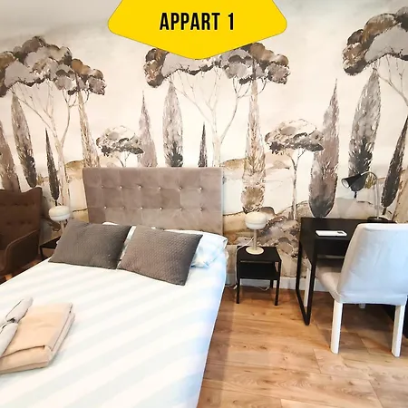 Lejlighed Casa Reine Jeanne- Ideal Groups & Family -central Near Train Station - Parking - New&confort-ac