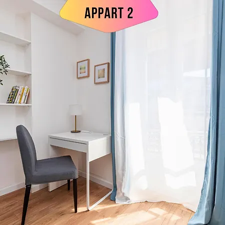 Lejlighed Casa Reine Jeanne- Ideal Groups & Family -central Near Train Station - Parking - New&confort-ac